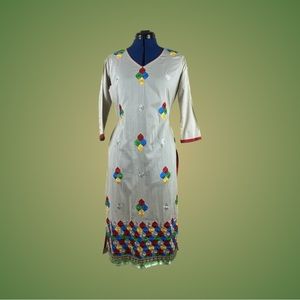 GORGEOUS vintage linen caftan sari